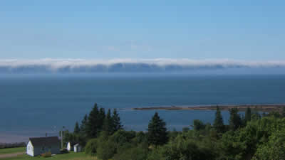 Welcome sign for Parrsboro, Nova Scotia
