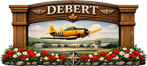 Welcome arch sign for Debert, Nova Scotia
